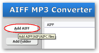 Click "Add AIFF" button