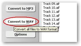 Convert all AIFF files to WAV