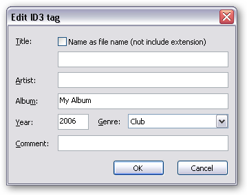 Edit MP3 ID3 tag