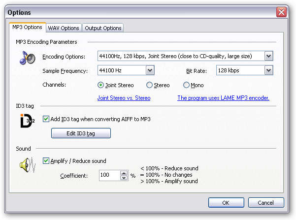 MP3 Options
