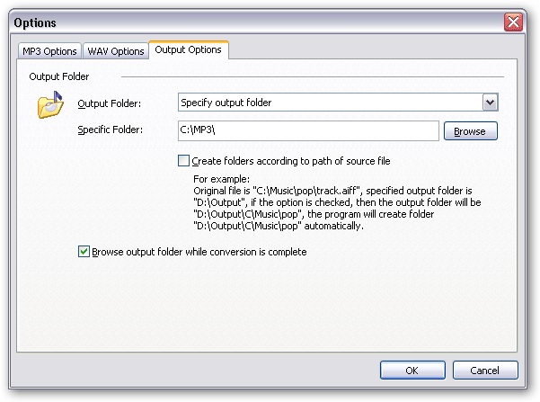 Output Options