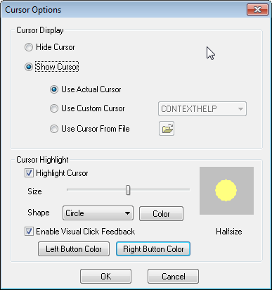 CamStudio Cursor Options