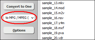 Convert to MPEG