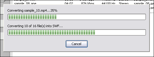 Converting AAC to SWF