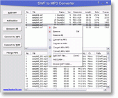 Click to view SWF to MP3 Converter screen shot