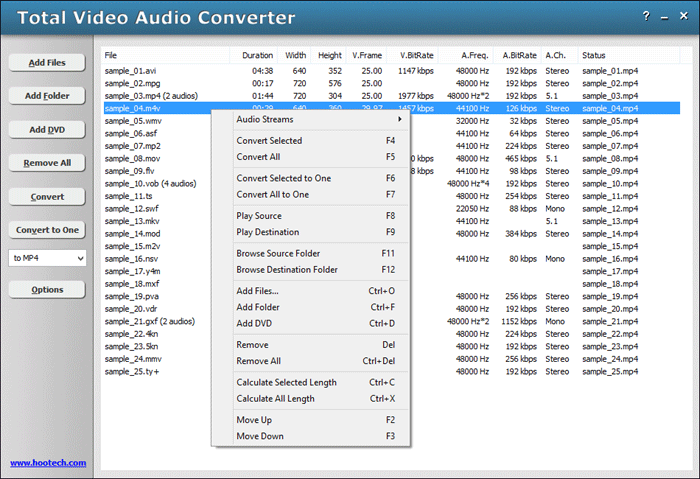 Total Video Audio Converter Main Window